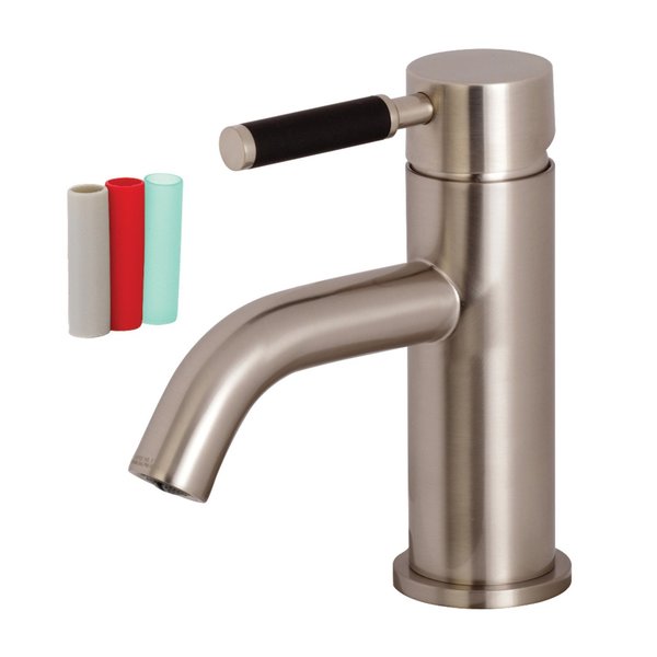 Fauceture LS8228DKL Kaiser Single-Handle Bathroom Faucet W/ Push Pop-Up, Nickel LS8228DKL